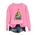 thumbnail image 3 of Christmas Sweatshirts for Womens Christmas Clothing Loose Plus Size Blouses Tops Fashion Cute Xmas Tree Printed Shirts Pullover Winter Long Sleeve Crewneck Sweaters, 3 of 6