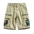 thumbnail image 2 of LSLJS Men's Mode Été Extérieur Décontracté Patchwork Couleur Bouton Multi-Poches Sport Shorts Pants Cadeaux for Men, 2 of 9