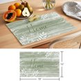 thumbnail image 6 of Vintage Sage Green Placemats Set of 4 Farmhouse Florals Leaf Coastal Sweet Place Mats Indoor Wipeable Table Mats Washable Cloth Dining Table Placemats for Kitchen Holiday Party Decor 13x19 Inch, 6 of 9