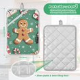 thumbnail image 6 of Yayeee Pot Holders Kitchen Heat Resistant with Pocket 7"x9.8" Cotton Oven Cooking Hot Pads, Christmas Gingerbread, 6 of 7