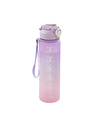480ml Simple Fashion Straw Thermos Bottle With Leather Case Pearl