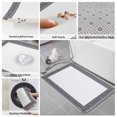 thumbnail image 6 of White Greek Key Bath Mat 3 Piece Bathroom Rug Set, Geometric Greece Ancient Farmhouse Geo Non Slip Bath Rug Contour Mat and Toilet Lid Cover, Absorbent Shower Mats Soft Bath Rugs and Mats Sets, 6 of 8