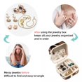 thumbnail image 4 of Print Travel Portable Square Decorative Box Jewelry Stand: All-in-One Earring Holder, Ring Keeper, Necklace & Bracelet Organizer - Storage Box for Girls and Women, 4 of 6