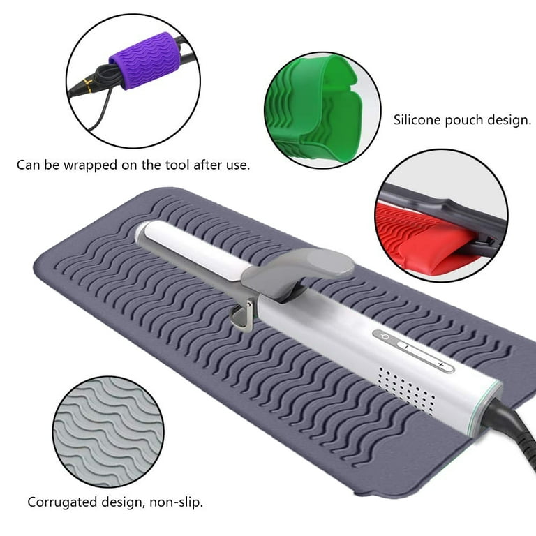 Silicone Heat Resistant Travel Mat Pouch For Curling Iron Hair Straightener  Multi Function Non Slip Flat Iron Hair Styling Tool DLH653 From Lihaoyx,  $2.3