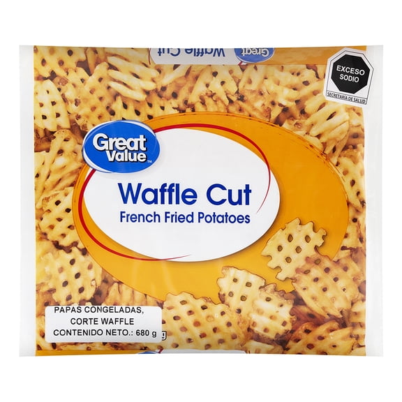 Papa congelada Great Value estilo waffle 680 g
