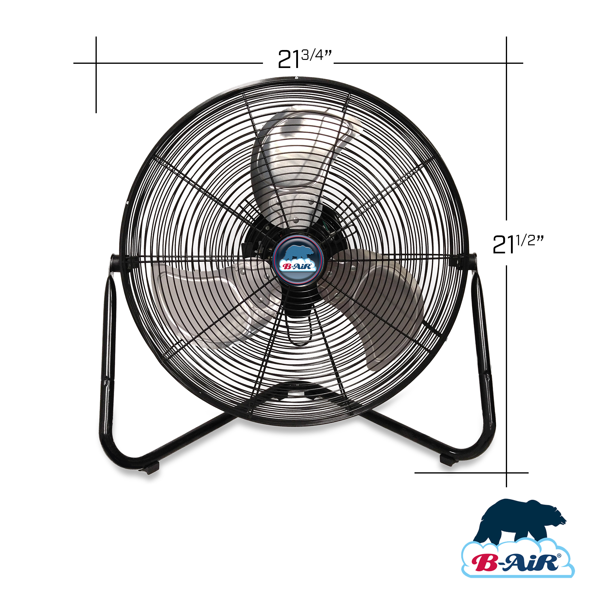 B-Air Firtana-20X High Velocity Floor Fan Electric Industrial Shop and Home Fan, 20" - image 3 of 4