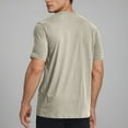 thumbnail image 4 of Chiccall Mens Solid T Shirts Casual Athletic Tees Short Sleeve Crew-Neck Stretch Blouse Tops, 4 of 5