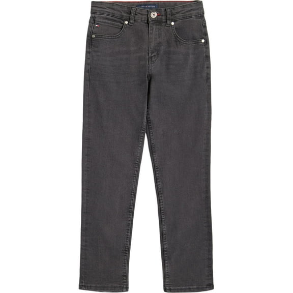Vaqueros Tommy Hilfiger para niños con 5 bolsillos, elásticos, delgados, rectos, 10