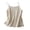Khaki, variant on Cotton Tank Top Women 100%Cotton Linen Blend Crew Neck Cami, Solid Split Hem Sleeveless Casual Tank Blue L