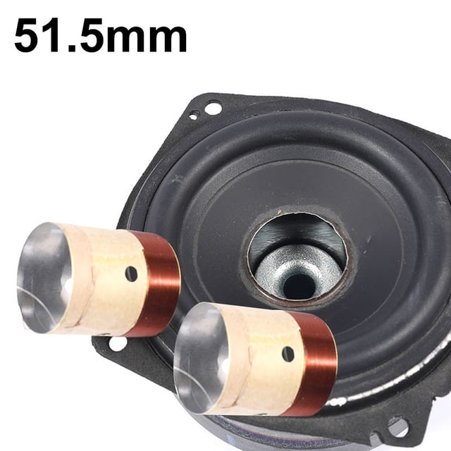 2 Pcs 25.5mm-75.5mm 2 Couches Fil de Cuivre Rond Bobine de Réparation pour Haut-Parleur Basse 8/10/12/15 Pouces Accessoire de Bobine de Voix Subwoofer 51.5