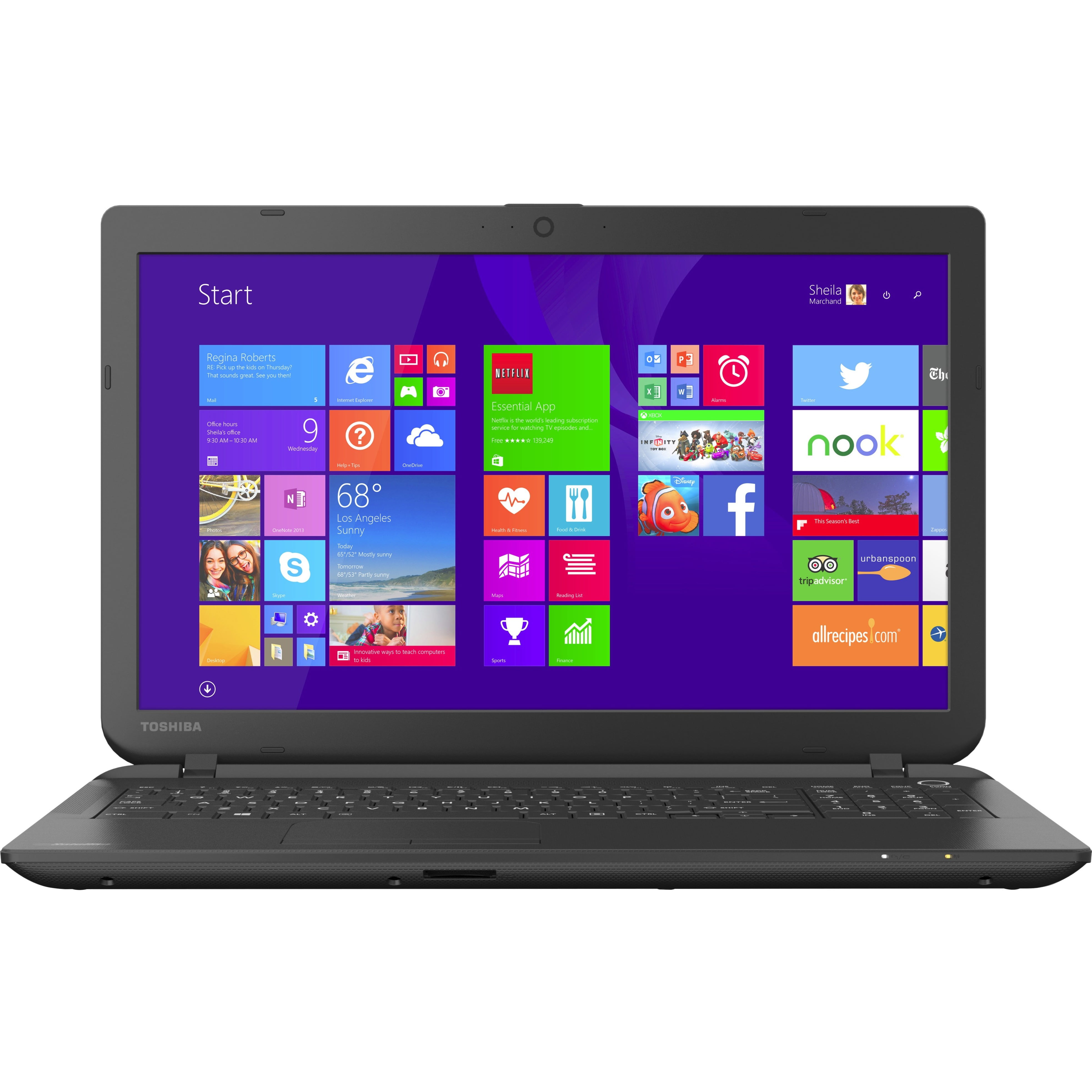 Toshiba Satellite 15.6" Laptop, Intel Pentium N3540, 750GB HD, Windows 10  Home, C55-B5242X - Walmart.com