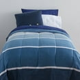 thumbnail image 4 of College Dorm Sheet Set in Navy, Twin XL Size, Solid Navy Blue, Soft Microfiber, Deep Pockets, by Dawn, 4 of 6