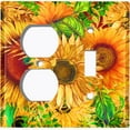 thumbnail image 4 of Metal Light Switch Plate Outlet Cover Sunflower Garden Day SUN008, 4 of 13