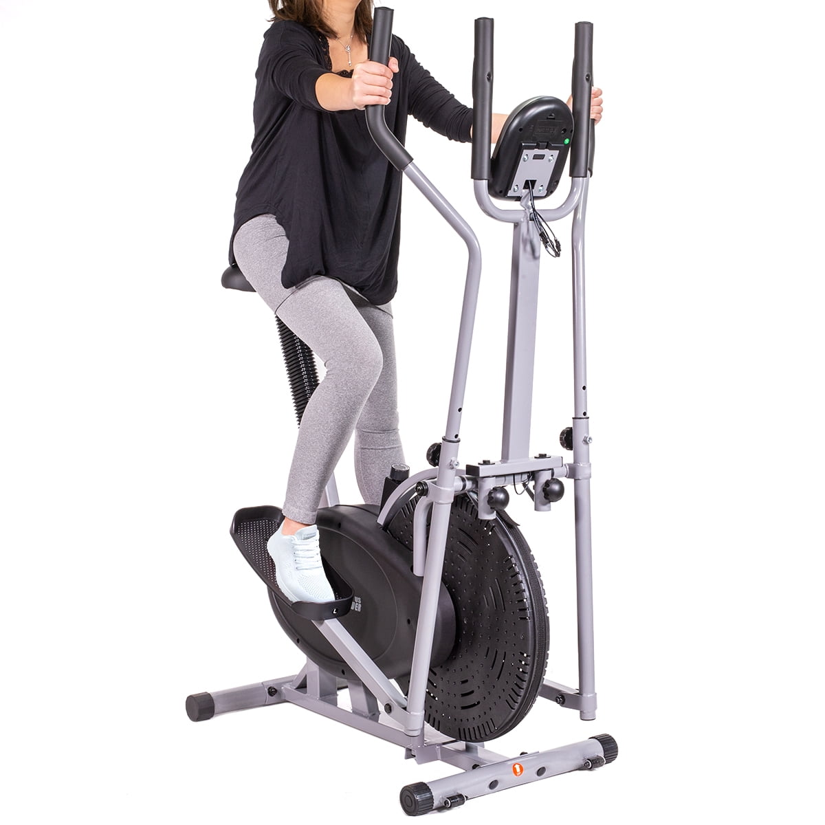 2 in 1 elliptical fan bike dual cross trainer machine exercise workout home gym