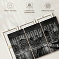 thumbnail image 6 of Elephant Stock New York City Skyline Monochrome Wall Art - Horizontal Multi Panel Canvas - Living Room Wall Decor - City Multi Panel - Gray And Brown Decor By Melanie Viola - 45" x 28", 6 of 8