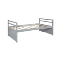 thumbnail image 5 of Noble House Nestin Twin Bed Frame with Trundle and Three Storage Drawers, Solid Pine Wood Frame, Gray, 5 of 22