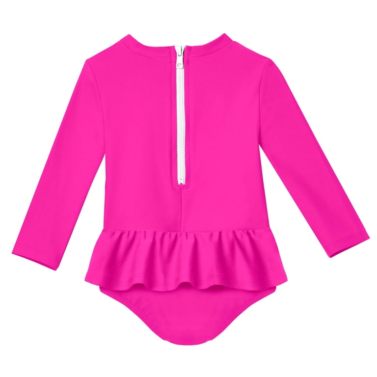 BONVERANO Baby Girls Long Sleeve Swimsuit UPF 50+ Toddler Bathing Suit BONVERANO Baby Girls Long Sleeve Swimsuit UPF 50+ Toddler Bathing Suit