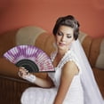 thumbnail image 5 of Unique Bargains Ancient Style Folding Fan 1Pc Purple [Dreamy Cherry Blossoms Butterflies], 5 of 5