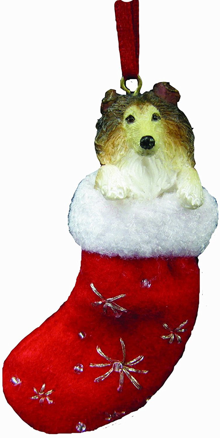 WEIMARANER in Stocking Christmas Ornament-Santa's Little Pals-by E&S Pets 
