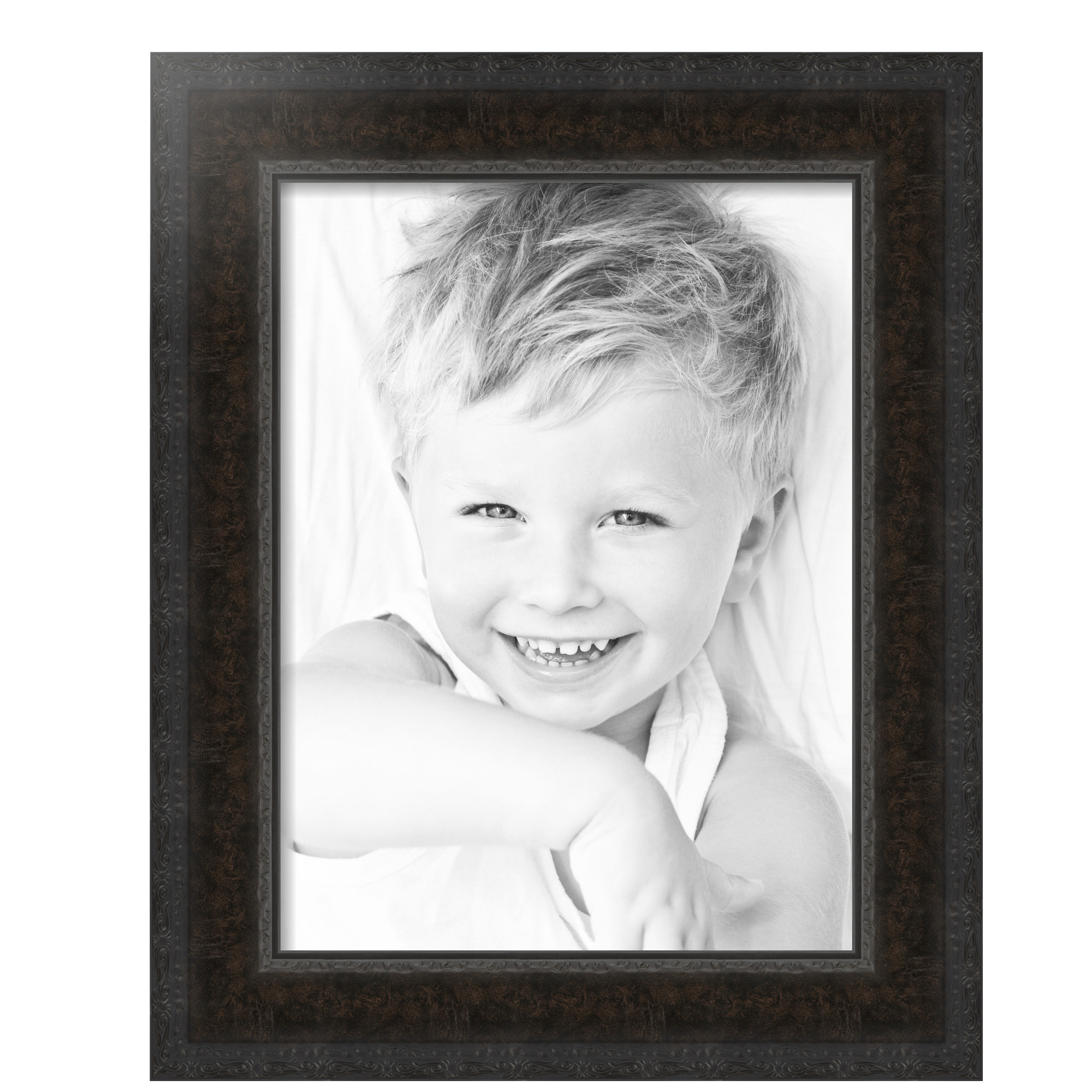 ArtToFrames 18" x 24" Vienna Midnight Ornate Blk Picture Frame, 18x24 inch Black Wood Poster Frame (WOM-5260),  Pack