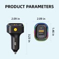 thumbnail image 4 of Dvkptbk Bluetooth Receiver Car Charger Pd Fast Charger Three Adapters Charging Plug Charging Cable High Power Smart USB Car Charger Car Accessories, 4 of 8