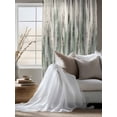 thumbnail image 4 of Sheer Curtains 63 Inch Length, Sage Green Vintage Semi Sheer Curtains Light Filtering Window Treatment, Stripes Painting Retro Abstract Art Privacy Voile Drapes for Living Room Bedroom 52x63 Inch, 4 of 7