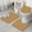 Beige Buffalo Pattern, variant on White Highland Cow Leaf Pattern Bathroom Rugs Sets 3 Piece,Toilet Cover Set,Absorbent Non Slip Bathroom Mats Sets with U-Shaped Contour Rug Toilet Rug Set