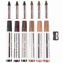 Furniture Repair Kit Wood Markers - Set of 13 and Wax Sticks with Sharpener Kit, for Scratches, Floors