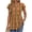 Caramel Plaid, variant on Fantaslook Womens Tops V Neck Short Sleeve Summer Shirts Babydoll Peplum Tops Tunic Dressy Casual Blouses