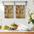 thumbnail image 3 of Brown Floral Silhouette Kitchen Towels Set of 1, Spring Farmhouse Vintage Flowers Absorbent Dish Towels for Kitchen, Microfiber Hand Towel, Quick Drying Tea Towel for Cleaning Decorative Dishcloths, 3 of 7