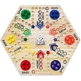 thumbnail image 1 of Marbles Board Game 6 Dice and 30 Marble Balls Parent-children Interactive Board Game Set Double-sided Board Game Wooden Fast Track Board Games ST-4, 1 of 5