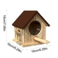 thumbnail image 3 of Kugisaki Outdoor Hanging Bird Feeder Wooden Bird House Feeder Outdoor Yard Garden Decor Unique Gifts, 3 of 6