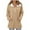 Khaki, variant on successthop Quarter Zip Hoodie Women Drawstring Long Sleeve Top with Pockets Streetwear Solid Trendy Sweater Navy XL