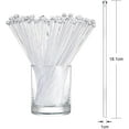 thumbnail image 2 of WSNIJFU 100 Pieces Swizzle Sticks Ball Head Stirrer Disposable Plastic Round Top Crystal Bar Swizzle Sticks Cocktail Coffee Drink Stirrers for Party Wedding Supplies, 2 of 8
