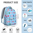thumbnail image 6 of Trendy Geometric Shapes Texture Print Backpack, Durable Laptop Bookbag for College, School, Work, Large Capacity Travel Daypack with Organizer, Gift Idea, 6 of 6