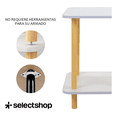 thumbnail image 4 of Mesa Centro Minimalista Madera Lateral Doble Repisa 40cm Blanco, 4 of 7