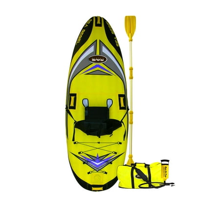 - RAVE Sports 1 person Sea Rebel Lightweight Inflatable Kayak with Pump, Yellow