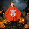 thumbnail image 5 of Girls Hooded Jumpsuits Long Sleeve Graphic Bluses Halloween Themed Costume Party Stylish Holiday Tops for Kids, 5 of 8