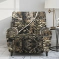 thumbnail image 2 of Yuyamidu Camo Reclining Chair Covers 4 Pieces Hunting Branch Stretch Recliner Couch Protector with Elastic Edge Comfortable Soft Recliner Couch Covers Gift for Friends, 2 of 8