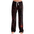 thumbnail image 3 of Halloween Pajama Pants for Women Soft Loose Fit High Waist Drawstring Pajamas Pumpkin Ghost Print Straight Leg Loungewear Bottoms, 3 of 4