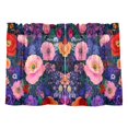 thumbnail image 7 of Yayeee Kitchen Curtains Tier Pair Light Filtering 27"x36" Rod Pocket Short Cafe Window Panel, Beautiful Floral Pattern, 7 of 7
