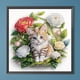 thumbnail image 2 of DIY parcial especial en forma de taladro diamante pintura simple flor gato 40x40cm, 2 of 9