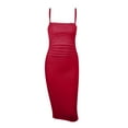 thumbnail image 4 of xiaxaixu Women Slim Slip Dress Sleeveless Solid Color Spaghetti Strap One-piece, 4 of 6