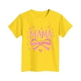 thumbnail image 4 of Frwgonr Girls T-shirts Mama's Boy Tee Shirt Top Summer Short Sleeve Clothes for Mother's Day Yellow, Size 3-16 Years, 4 of 5