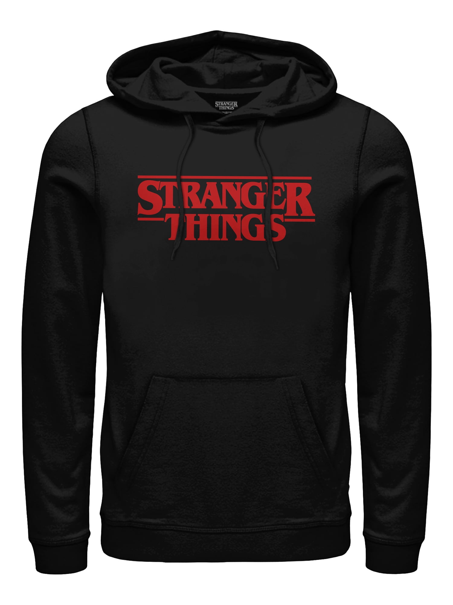 トップス Netflix STRANGER THINGS sweatshirt BLK M Netflix Stranger Things Men's Logo Long Sleeve Fleece Hoodie
