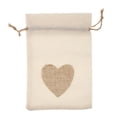 thumbnail image 3 of 10 Small Drawstring Gift Bags , Beige, 10x14.5cm, 3 of 10