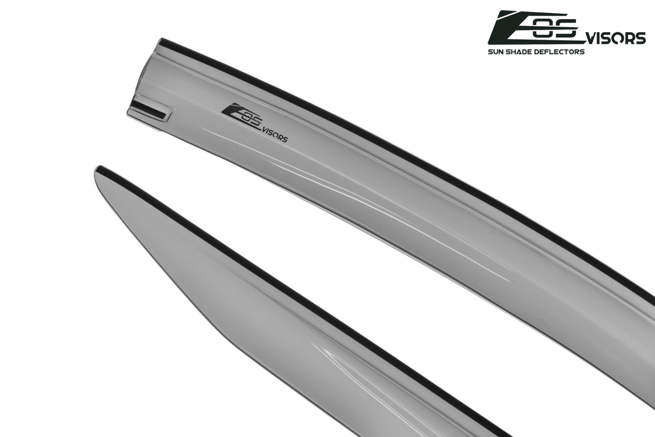 Extreme Online Store Replacement For 2016-2022 Toyota Prius & Prius Prime | EOS Visors JDM MUGEN Style SMOKE TINTED Side Vents Rain Guard Window Deflectors