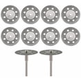 thumbnail image 1 of Discos de corte de diamante de 10 x 22 mm de diámetro con 2 mandriles de 3 mm de repuesto para herramientas rotativas Dremel, modelo: plata, 1 of 5