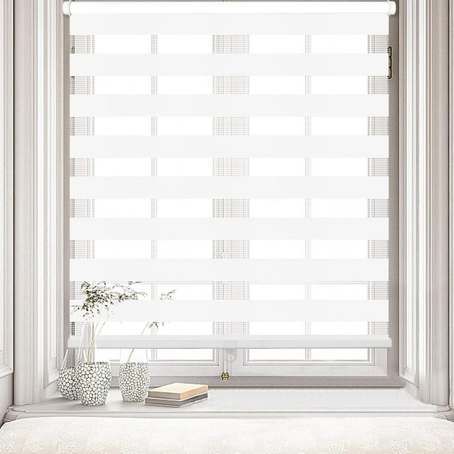 Cordless Zebra Blinds Window Shades Day and Night Shades for Light Control Dual Layer Light Filtering Sheer Blinds out Window Treatments
