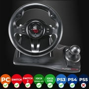 Subsonic - Superdrive GS550 Steering Wheel, 270° Rotation, with Pedals, Paddle Shifter and Vibration. Compatible Switch 2 / Switch, PS4, Xbox One, xbox Series x/S, PC – Black
